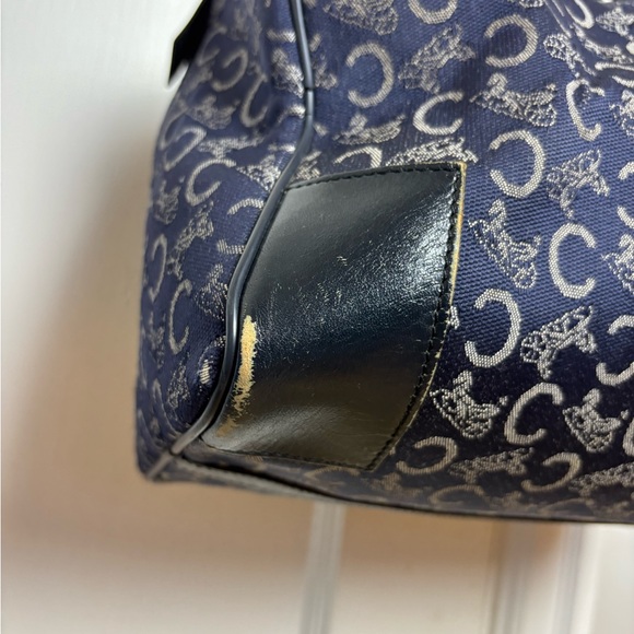 Celine Navy and Black Patterned Tote - Picture 4 of 16